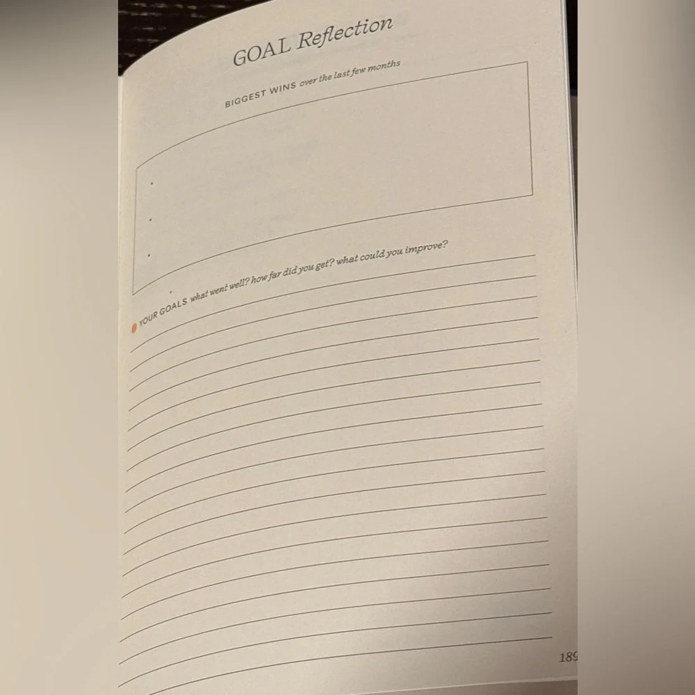 Start Fresh Every Day Hardcover Planner - Blue Text on Cream